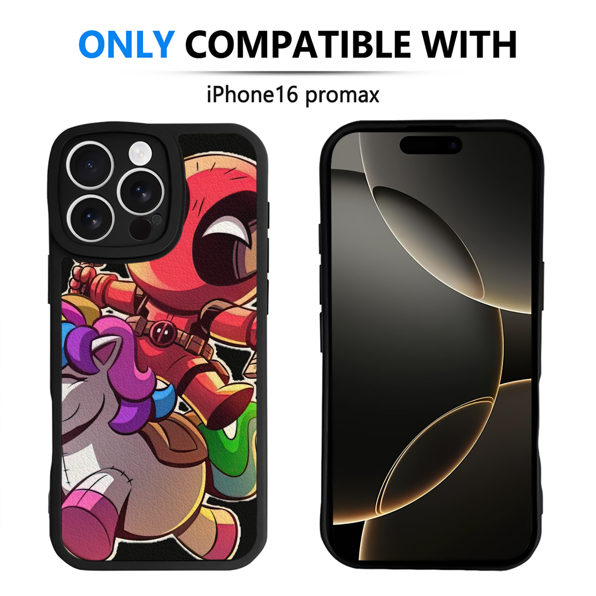 （画像用） Deadpool デッドプール 【iPhone 16シリーズ対応】シリコンスマホケース（レザー調） 材質：シリコン